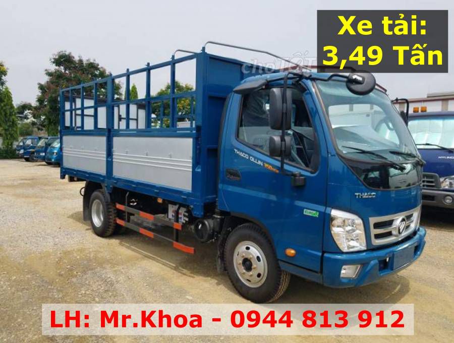 Thaco Binh Duong ban xe tai OLLIN350.E4 - Thung mui bat 3,49 tan - Cong nghe ISUZU - Gia tot, ho tro vay von 75%