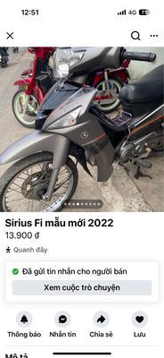 Cần tìm mua xe sirus Fi 2022