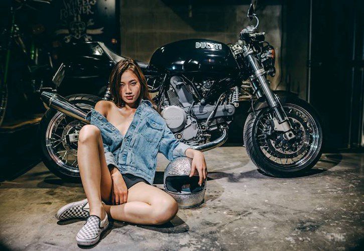 Nguoi dep Viet “do do hot” ben moto Ducati GT1000-Hinh-3