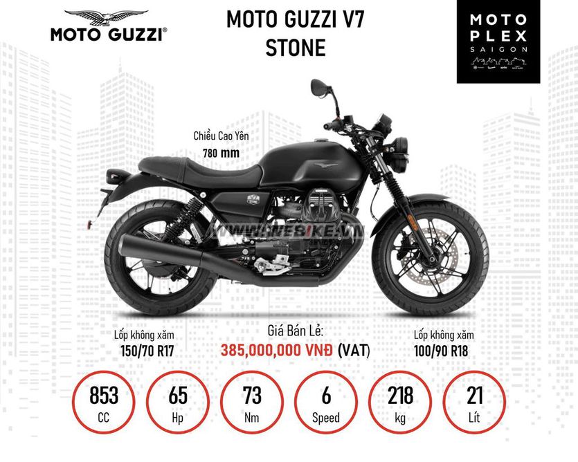 Moto Guzzi V7 Stone: xe Full mau, HQCN o TPHCM gia 385tr MSP #2153907