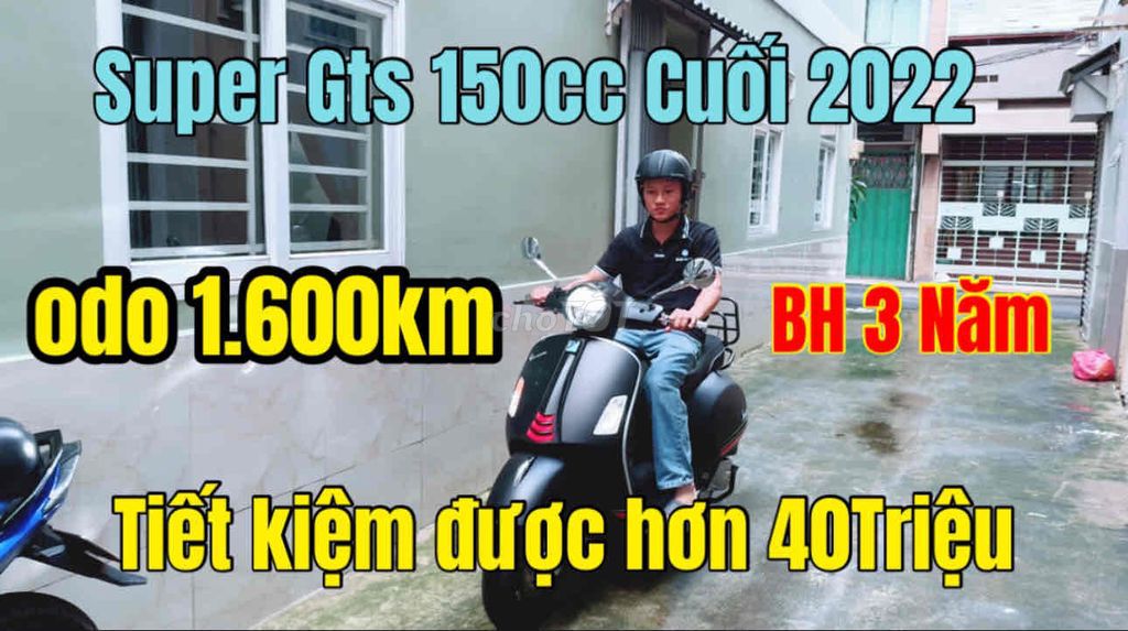 Gts 150cc Cuối 2022 odo 1.600km BH hãng 3 năm