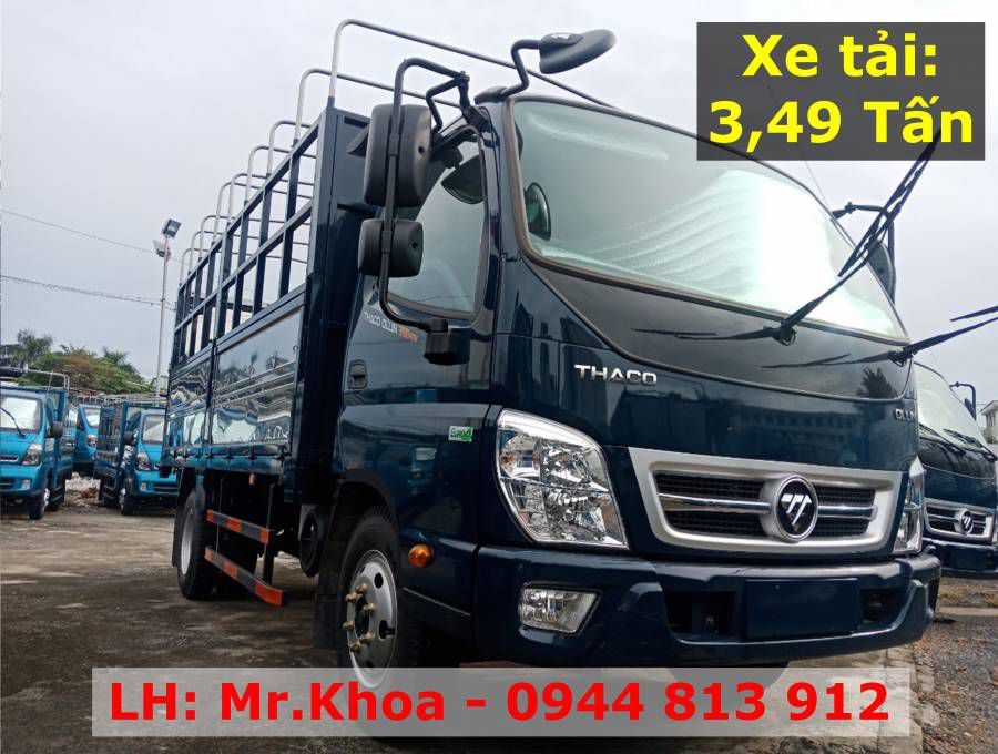 Thaco Binh Duong ban xe tai OLLIN350.E4 - Thung mui bat 3,49 tan - Cong nghe ISUZU - Gia tot, ho tro vay von 75%
