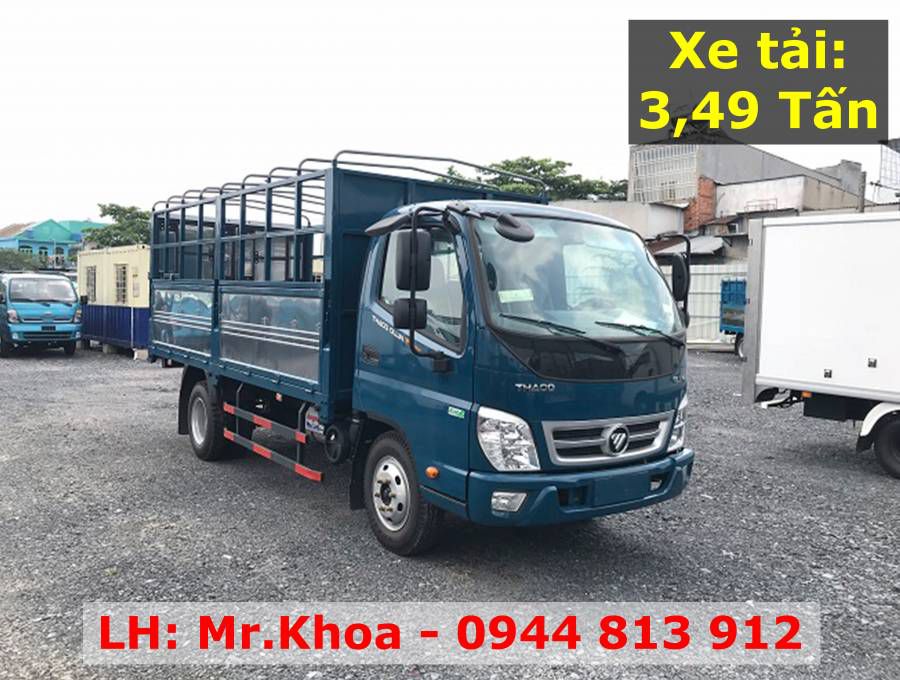 Thaco Binh Duong ban xe tai OLLIN350.E4 - Thung mui bat 3,49 tan - Cong nghe ISUZU - Gia tot, ho tro vay von 75%
