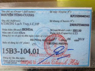 Xe  tay ga SH150 2018 màu đen mới 98% dưới 2950 km