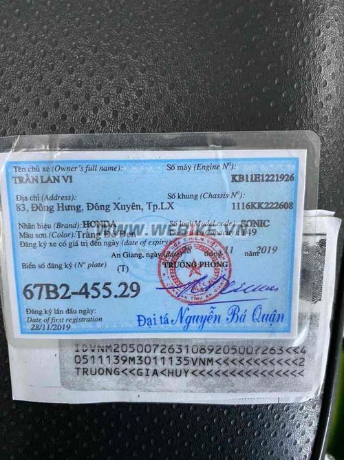 Sonic xe dep Nguyen zin bien 67 o An Giang gia 33.5tr MSP #2234124