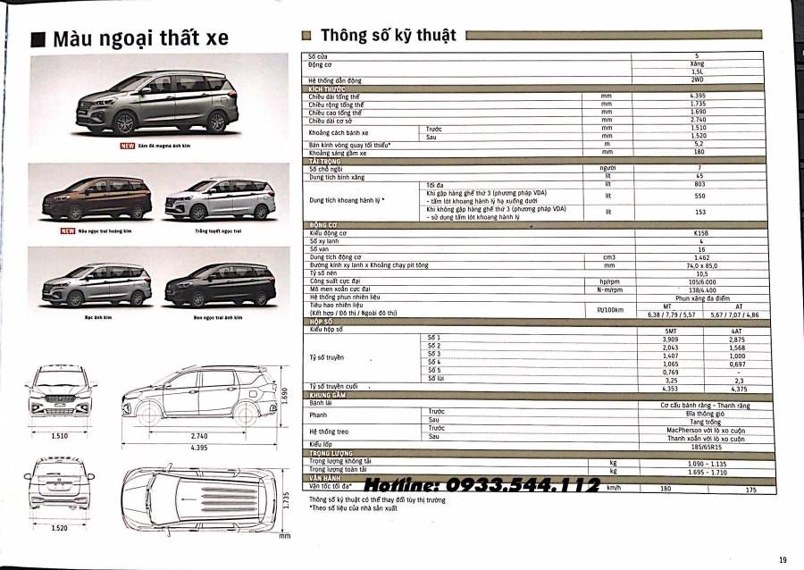 Suzuki Ertiga 2019 - Ho tro tra gop voi lai suat thap.