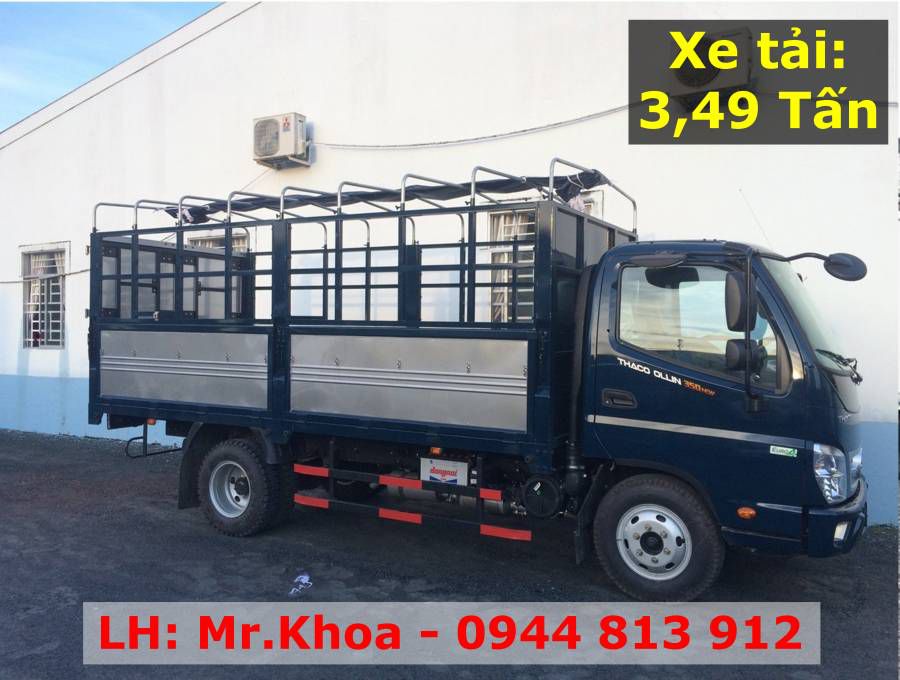 Thaco Binh Duong ban xe tai OLLIN350.E4 - Thung mui bat 3,49 tan - Cong nghe ISUZU - Gia tot, ho tro vay von 75%